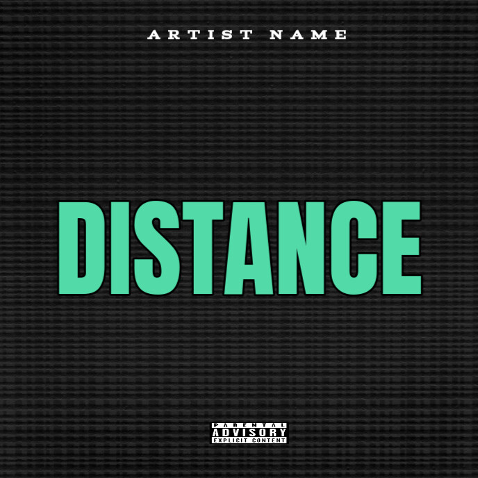 Distance Mixtape Cover Album Cover template