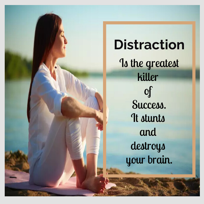 DISTRACTION QUOTE Template | PosterMyWall
