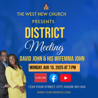 Biru Church District Meeting Instagram-bericht Template