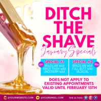 DITCH THE SHAVE WAX SPECIALS Pos Instagram template