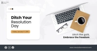 Ditch Your Resolution Day Banner Imagen Compartida en Facebook template