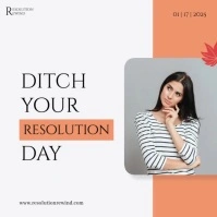 Ditch Your Resolution Day Instagram-Beitrag template