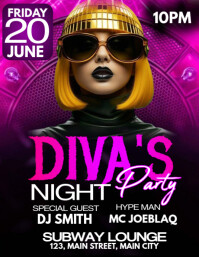 diva's night party Flyer (US Letter) template