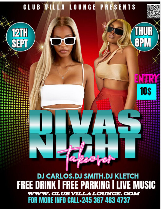 Divas event flyers Volantino (US Letter) template