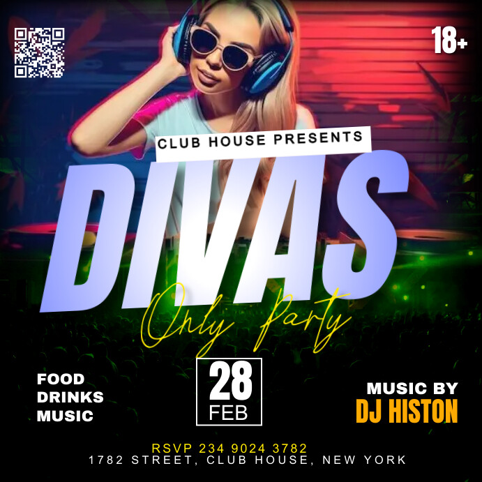 Devas Party Divas night party Template | PosterMyWall