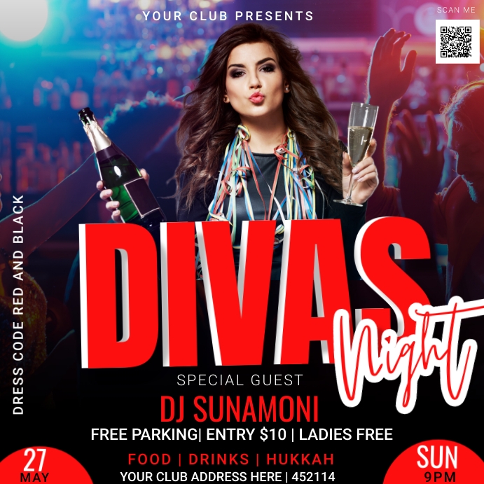 Devas Party divas night party Template | PosterMyWall