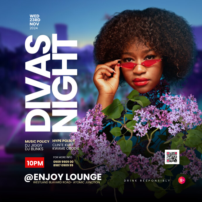 Devas Party Divas Night Party Poster Template | PosterMyWall
