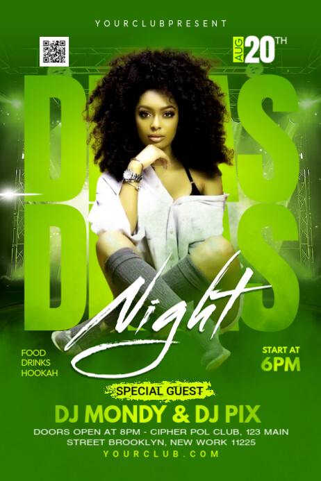 Devas Party Divas Night Party Poster Template | PosterMyWall