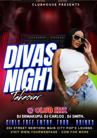 divas night posters A3 template