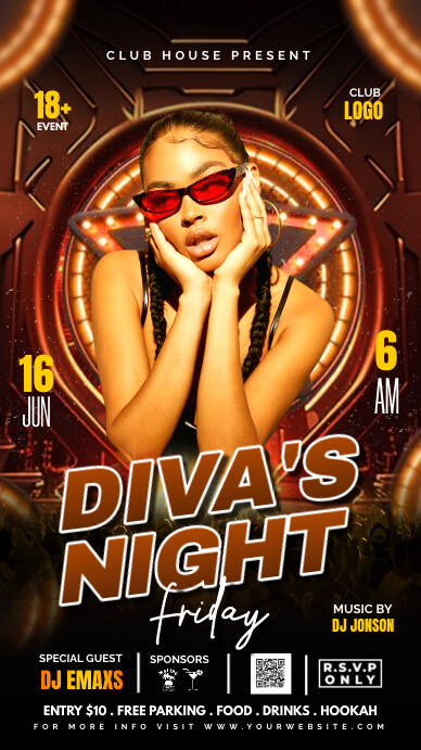Devas Party Divas Party Flyer Instagram Story Template | PosterMyWall