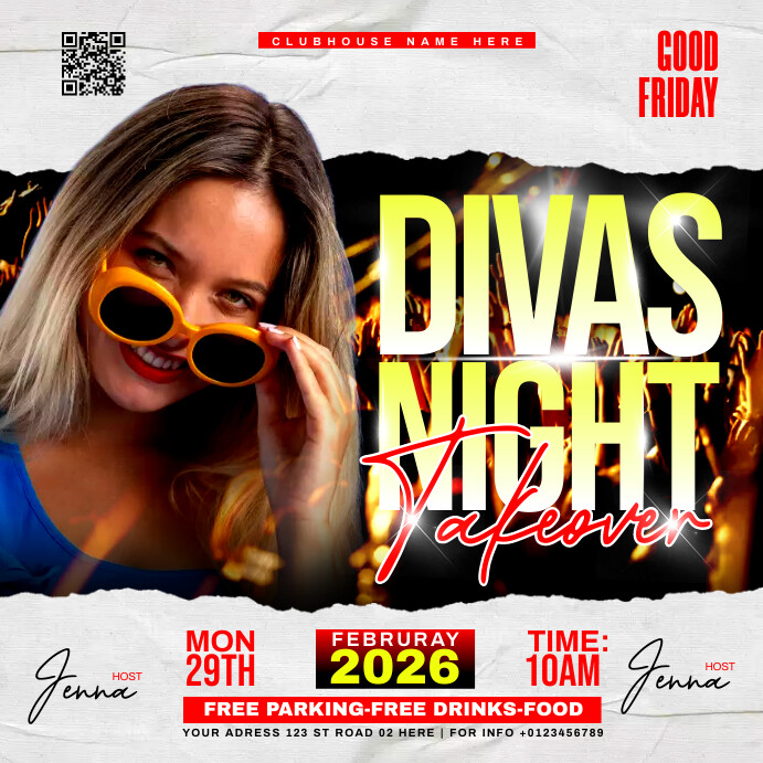 Copy of DIVAS PARTY NIGHT | PosterMyWall