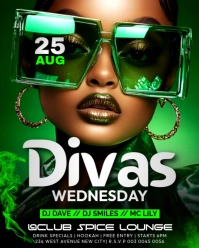 Divas wednesday ladies night party event advertisement online poster maker Editable flyer template Instagram Portrait