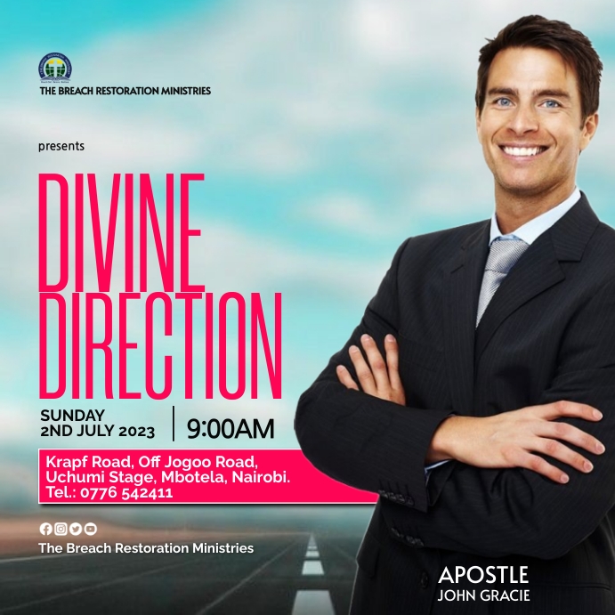 Divine Direction Graphics Layout Sample divine direction Template | PosterMyWall