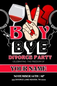 Divorce Party Flyer Poster template