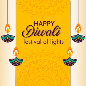 diwali, holi, happy diwali Instagram Post template