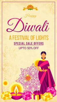 Diwali,diwali festival,pongal,sankranti Instagram Story template