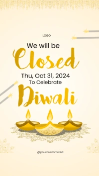 diwali business closing ad Instagram Story template