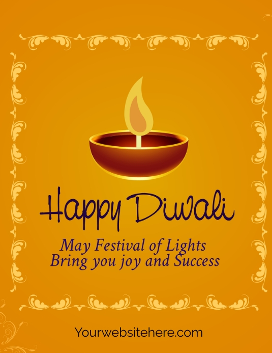 Diwali Celebration Flyers Folheto (US Letter) template