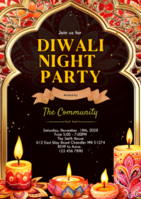 Diwali Celebration Invitation A6 template