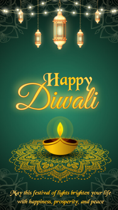 Diwali celebration wishes História do Instagram template