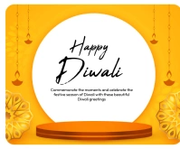 diwali Rectángulo Mediano template
