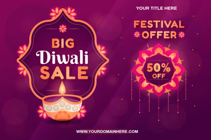Purple Diwali Sale Labels Template | PosterMyWall