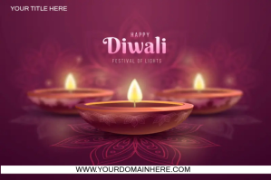 สีชมพู Diwali Celebration Etiket Template