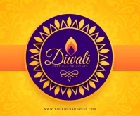 diwali Rectángulo Mediano template