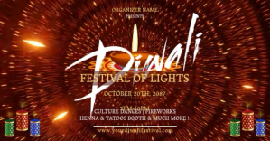 Red Diwali Festival Facebook begivenhed cover Template
