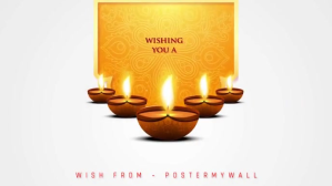 Weiß Diwali Greeting Video copertina Facebook Template