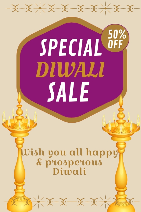 Diwali Plakkaat template