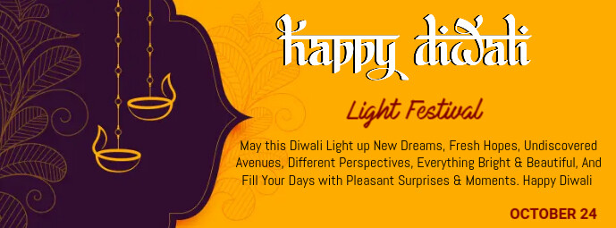 Diwali event, Diwali festival Ikhava Yesithombe se-Facebook template