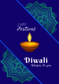 Diwali festival 6i A2 template
