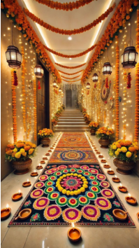 Diwali Festival Entrance Decoration Instagram Story template