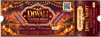Red Diwali Festival Facebook-omslagfoto Template