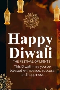 Diwali Festival of Lights Poster template