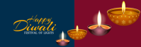 Blå Diwali Celebration Banner 2 x 6 fod Template