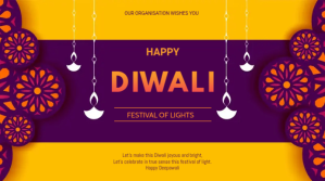 Diwali flyer Præsentation (16:9) template