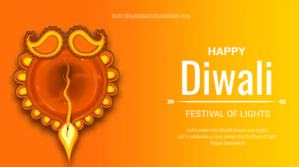 Diwali flyer Præsentation (16:9) template