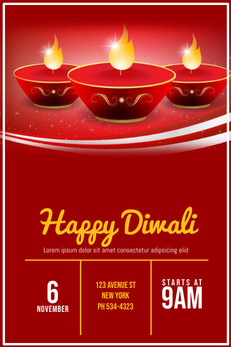 Diwali Flyer Template Postermywall
