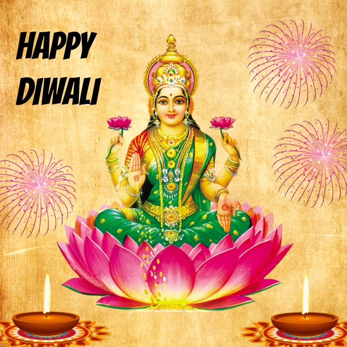 Diwali god Publicação no Instagram template