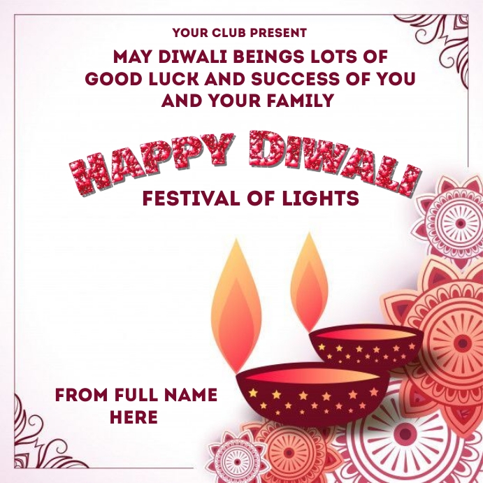 Diwali greetings Template | PosterMyWall
