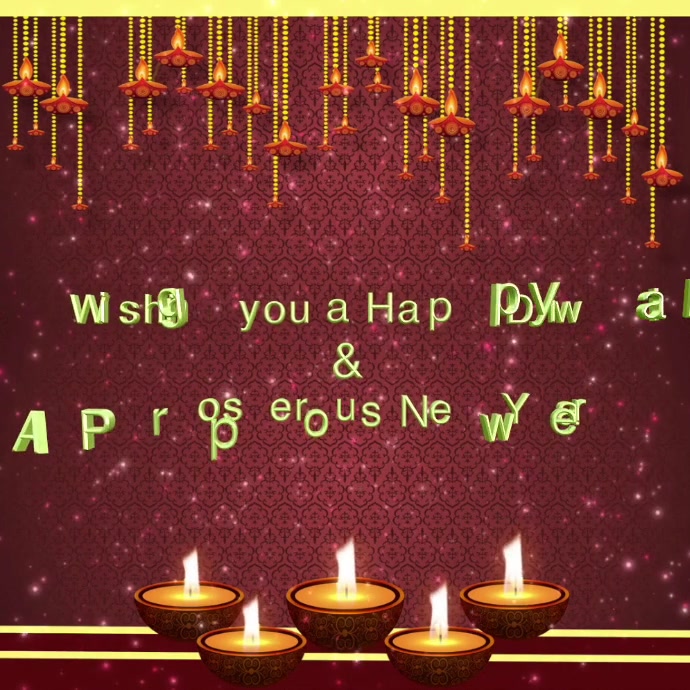 Diwali New Year Video Display Card Template Postermywall