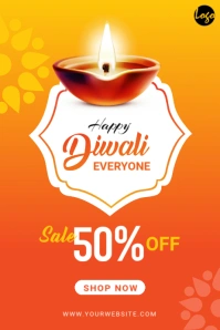Diwali Offer Banner 4' × 6' template