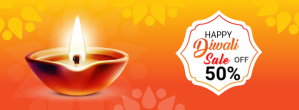 Red Diwali Sale Facebook Omslag Foto Template
