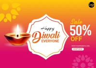 Diwali Offer Postcard template