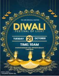 Diwali party invite 传单(美国信函) template