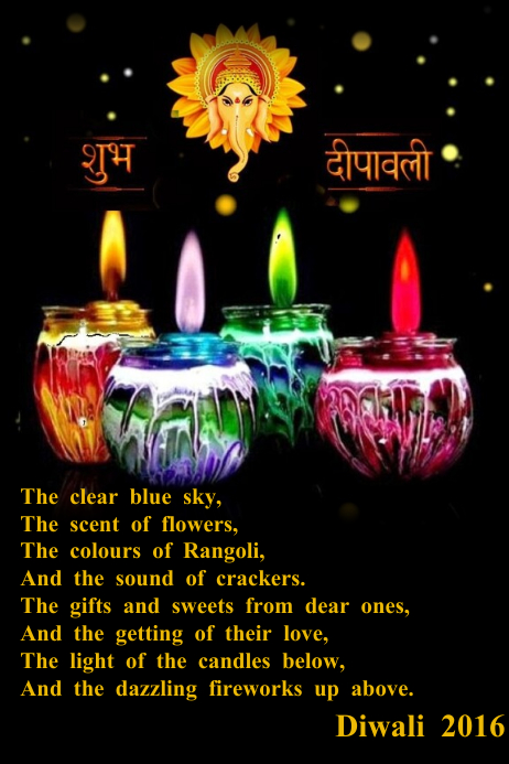 Diwali Template Poem Postermywall
