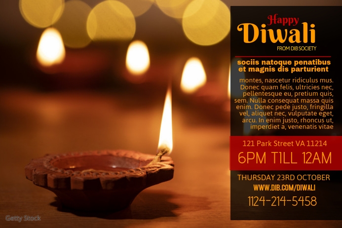 Diwali Poster Template โปสเตอร์