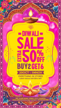 Diwali Sale Digital Display Template